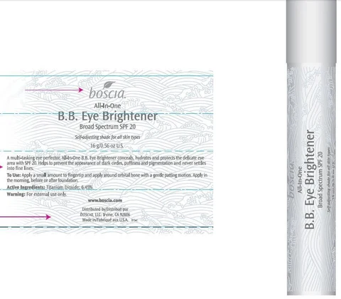 Boscia All In One B.B. Eye Brightener Broad Spectrum SPF 20 포장