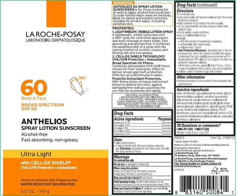 La Roche Posay Anthelios Sunscreen SPF 60 Ultra light packaging