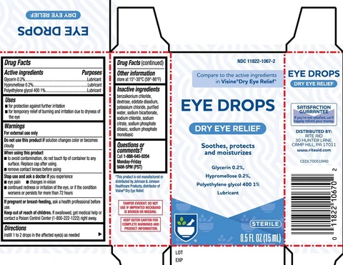 Rite Aid Eye Drops Dry Eye Relief packaging