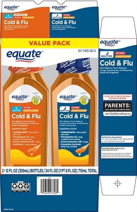 equate daytime nighttime cold and flu packaging