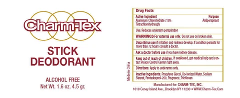 Charm-Tex Deodorant 포장