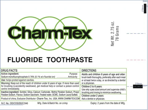 Charm Tex FLUORIDE 포장