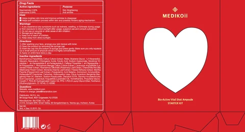 MEDIKOii Bio Active Vital Shot Ampoule Starter Kit 포장