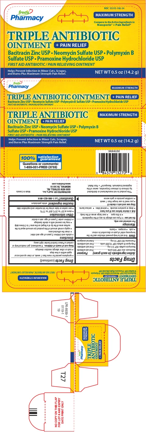 Triple Antibiotic Plus Pain Relief packaging