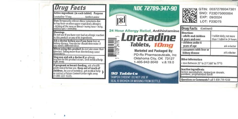 Loratadineantihistamine packaging