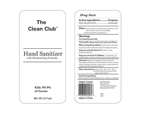 The Clean Club HAND SANITIZER packaging
