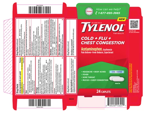 Tylenol Cold Plus Flu Plus Chest Congestion 포장