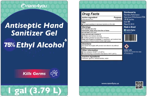 Antiseptic Hand Sanitizer Gel, 75% Ethyl Alcohol 포장