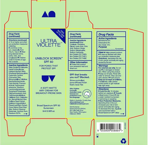 ULTRA VIOLETTE Unblock Screen SPF 50 Sunscreen 포장