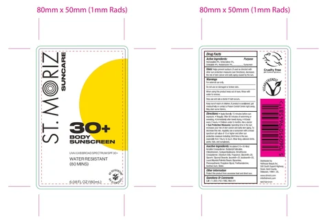 St Moriz suncare body sunscreen spf30 packaging