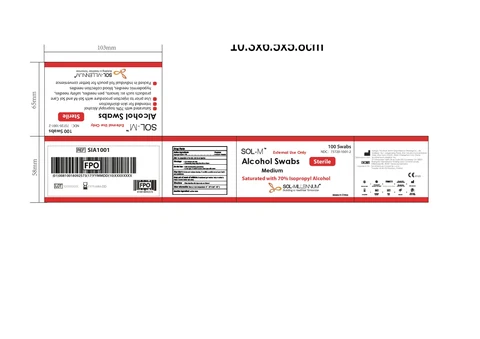 Sol-M Alcohol Swabs Medium Sterile 포장
