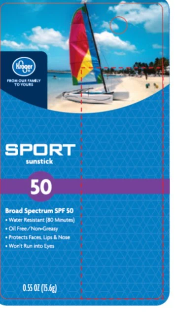 Kroger Sport SPF 50 Sunstick packaging