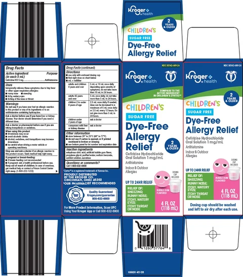 childrens dye free allergy relief packaging