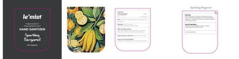 Sparkling Bergamot Hand Sanitizer packaging