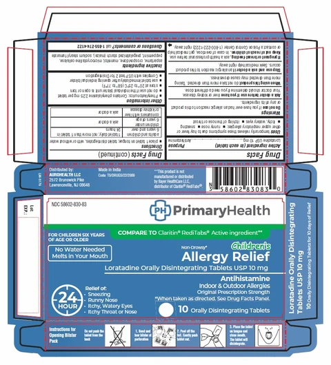 Loratadine ODT packaging