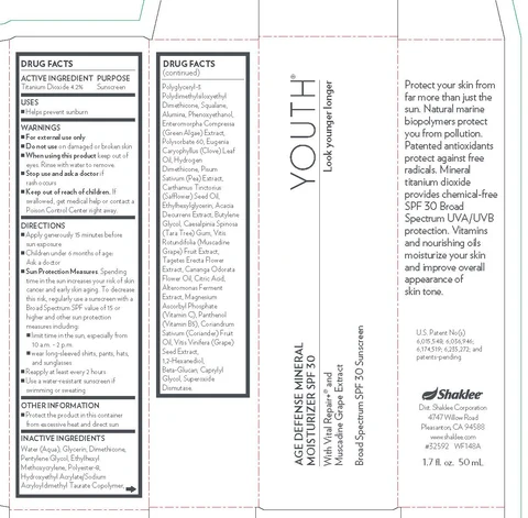 Age Defense Mineral Moisturizer SPF 30 packaging