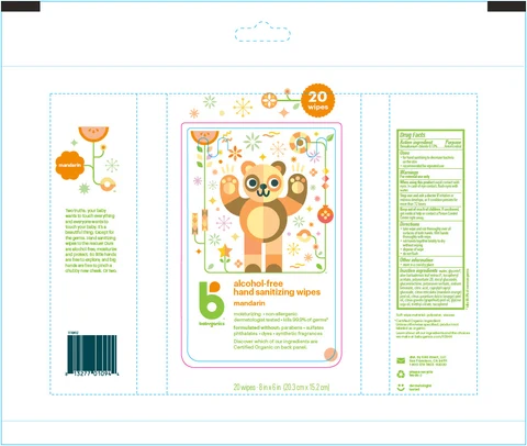 BabyGanics Alcohol-Free Hand Sanitizer Wipes Mandarin 포장