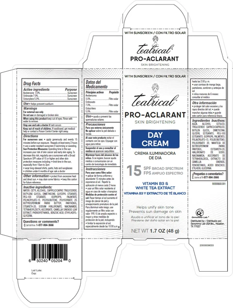 Teatrical Pro-Aclarant Day packaging