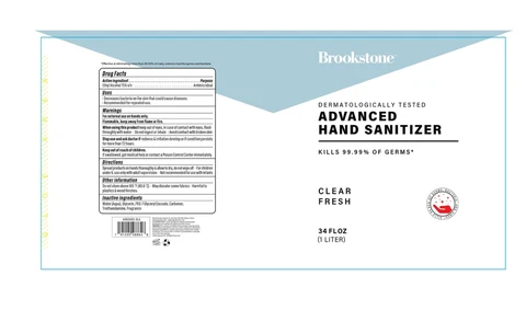 BROOKSTONE ADVANCED HAND SANITIZER CLEAR FRESH 포장