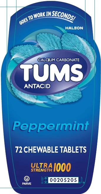 Tums Ultra Peppermint 72 ct