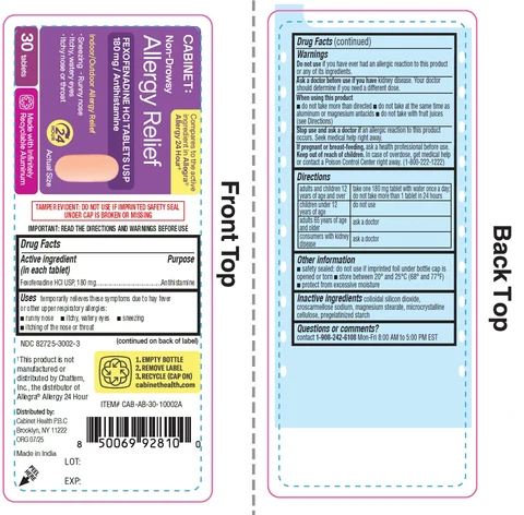 Cabinet Allergy Relief Fexofenadine 포장