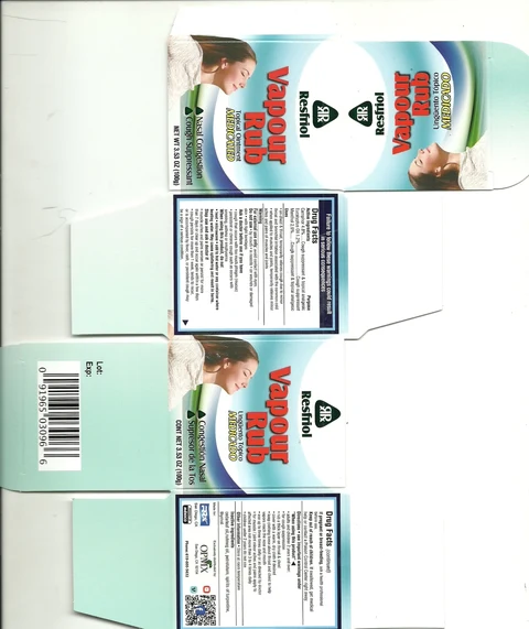 VAPOUR RUB 포장