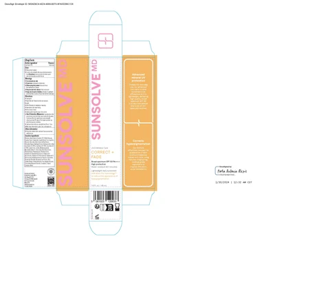 Sunsolve MD Correct and Fade 포장