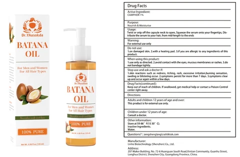 Batana oil 포장