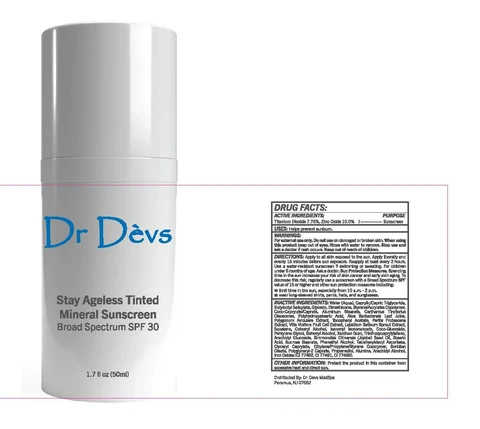 Stay Ageless Tinted Mineral Sunscreen Broad Spectrum SPF 30 packaging