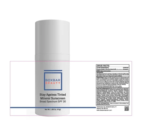 Stay Ageless Tinted Mineral Sunscreen Broad Spectrum SPF 30 packaging