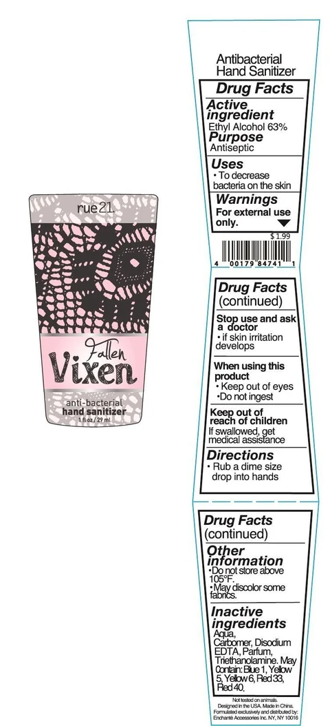 RUE 21 Fallen Vixen Anti Bacterial Hand Sanitizer 포장