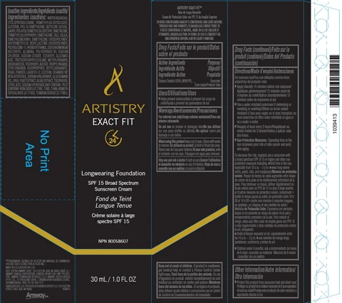 Artistry Exact Fit Longwearing Foundation Shade Brule L4W1 포장