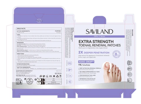 Saviland SSPro X Series Extra Strength Toenail Renewal Patches 포장