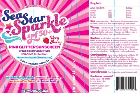 Sea Star Sparkle SPF-50 VERY BERRY 포장