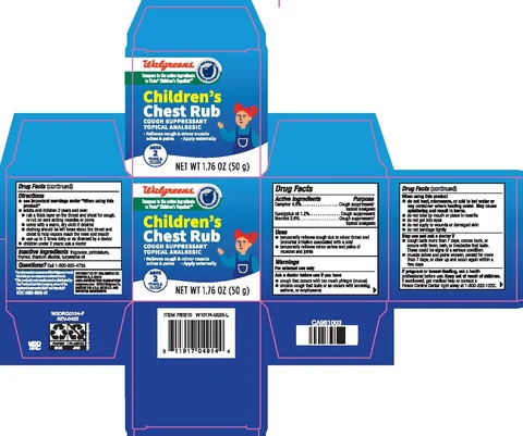 Walgreens Childrens Chest Rub packaging