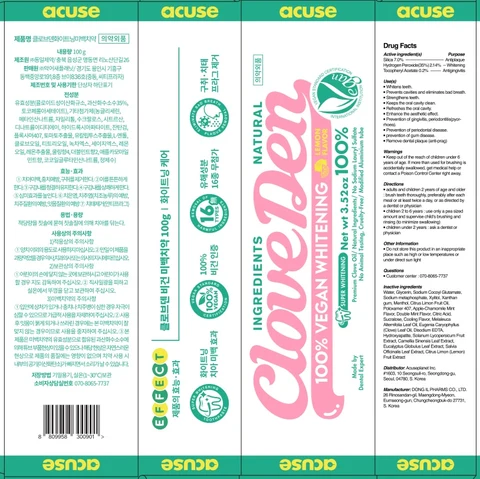 Cloveden Vegan Whitening Tooth 포장