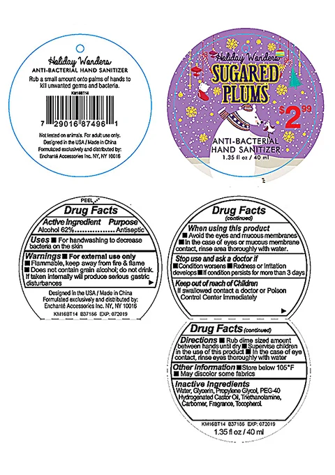 Holiday Wonders Sugared Plums Antibacterial Hand Sanitizer 포장
