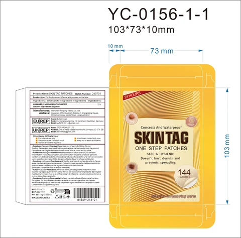 Skin tag patches packaging