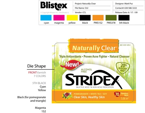 STRIDEXNaturally Clear 포장
