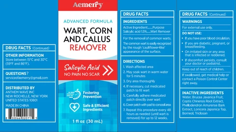 Aemerry WART, CORN AND CALLUS REMOVER 포장