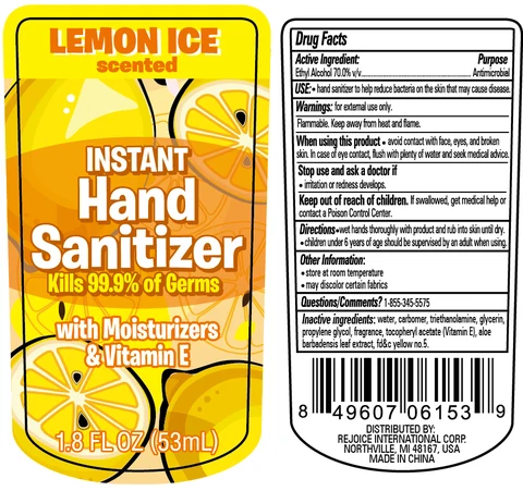 Hand Sanitizer 1.8 oz Lemon Ice packaging