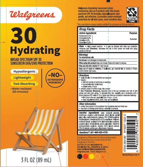 Walgreens SPF 30 Hydrating packaging