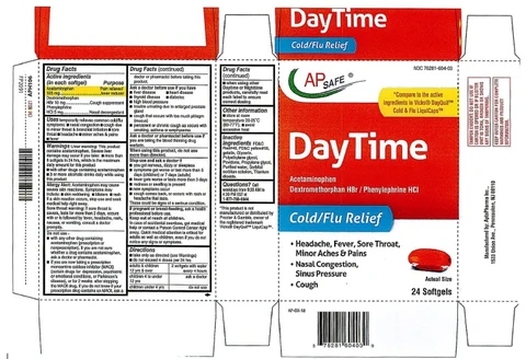Daytime Cold and Flu Relief Liquid Filled Softgels 포장