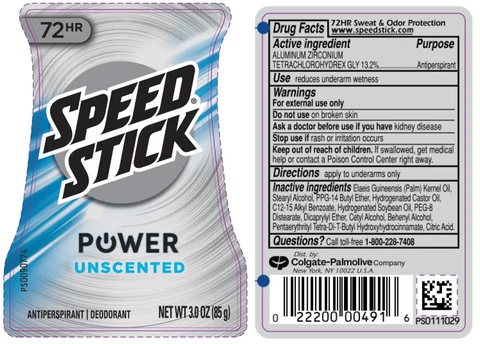 Speed Stick Power Unscented packaging