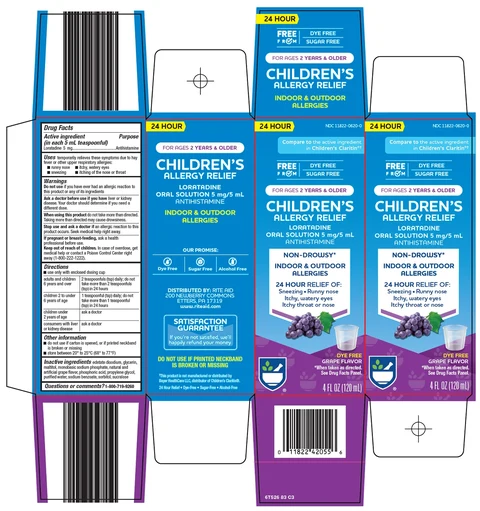 childrens allergy relief packaging