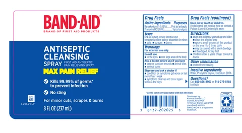 Band Aid Antiseptic Cleansing 포장