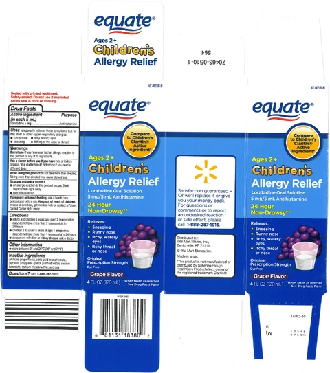 Childrens allergy relief packaging