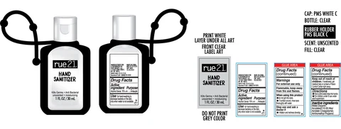 Rue 21 Hand Sanitizer 포장