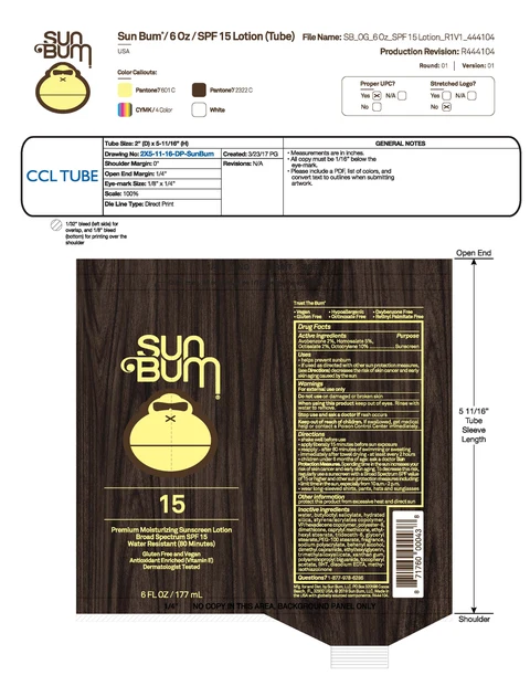 Sun Bum 15 Premium Moisturizing Sunscreen 8 OZ / Sun Bum 15 Premium Moisturizing Sunscreen 6 OZ 포장