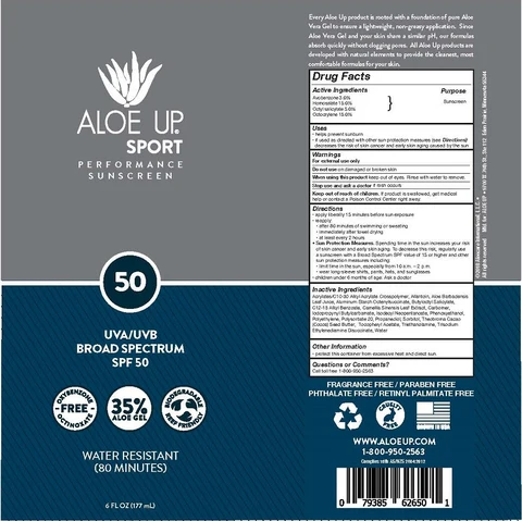 ALOE UP SPORTSPF-50 포장